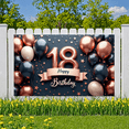 thumbnail image 6 of Yatrandify Golden Theme Birthday Party Banner Decorative Balloons Party Backdrop for 18th Birthday Celebration Indoor Decoration Event, 6 of 8
