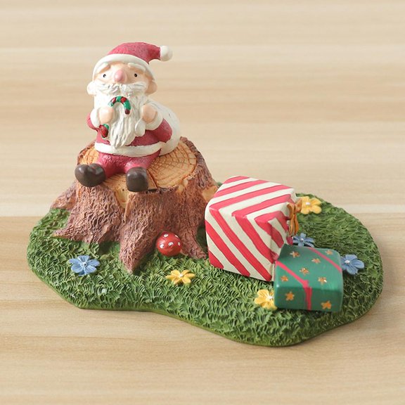 Godderr Mini Resin Grass Stump Ornament Home Decoration Resin Crafts 2x6x3in
