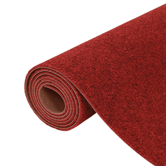 OVYEFR Commercial Carpet, 3' x 10' Runner Rug with Rubber Backing, Indoor Outdoor Utility Rugs for Hallway Entrance Kitchen, Red