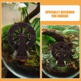 thumbnail image 3 of OULII Running Water Wheel Brown Plastic Water Fountain Decor for Tabletop Garden and Fish Tank Relaxation, 3 of 8