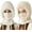 Beige+white, variant on 3 in 1 Beanie Hat for Women Men, Cold Weather Skull Cap with Attached Scarf and Adjustable Face Mask, Windproof Fleece Lined Winter Hat for Outdoor