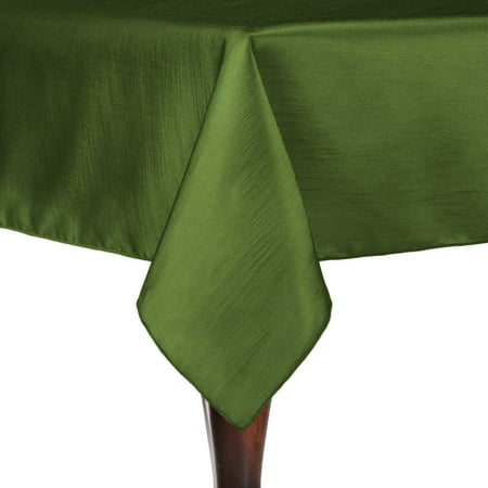 

Ultimate Textile (3 Pack) Reversible Shantung Satin - Majestic 60 x 60-Inch Square Tablecloth - for Weddings Home Parties and Special Event use Moss Green