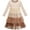 Beige, variant on Girls Dress Christmas Santa Long Sleeve Party Dress 4 Years