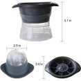 thumbnail image 4 of cubiteras de hielo esféricas grandes 6 cm Juego de 2 (gris) JM, 4 of 5