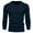 Navy, variant on Iugvhana Mens Solid Color Crewneck Sweater Casual Base Knit Pullover Sweater Drop Shoulder Fashion Knitted Sweaters Green XXL