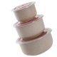 thumbnail image 5 of EeaseMX 3 cajas de paja de trigo para guardar alimentos, recipientes para el almuerzo, vajilla, juego de vajilla (color crema nórdico), 5 of 7