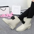 thumbnail image 6 of NOKIO Women'S Fashionable Waterproof Ankle Boots Women Rain Shoes Cute Bow Knot Low Tube Water Shoes Overshoes Rubber Shoes Waterproof Women Rain Boots Women'S Wide Calf Rain Boots, 6 of 7