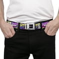thumbnail image 3 of Paramount Pictures Belt, Seatbelt Buckle Belt, Mean Girls Catch Phrases Collage Black Multi Color, 30 to 44 Inches, 3 of 9