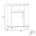 thumbnail image 4 of DUOSONG Lower Microwave Pantry 29" H, Single Door Cabinet, One Open Shelf, Three Side Shelves, White White Particle Board Furniture Dining Furniture Kitchen Islands & Carts, 4 of 4