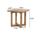 thumbnail image 3 of Province Acacia Wood Outdoor Square Side Table, Teak, 3 of 7