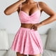 thumbnail image 1 of Trajes de baño Amzcrzy Tankini para mujer, trajes de baño, bikini para mujer, moda casual, sólido con almohadilla para el pecho, bikini deportivo con aros, traje de baño para nadar, rosa, XL, 1 of 7