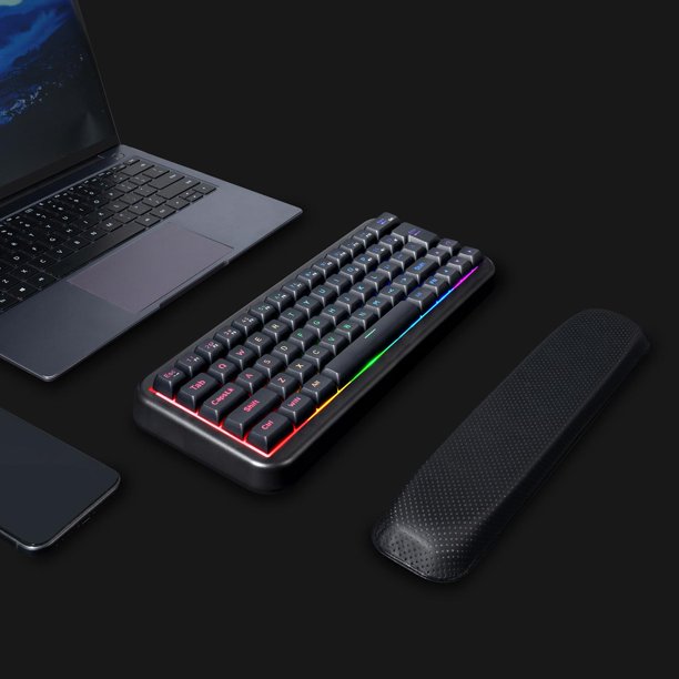 de Mecánico ámbrico RGB 63 Teclas And de Juego Portátil de Plástico ABS para Accesorios de Juego Estudio Gamer Mujer Negro Macarena teclado mecánico