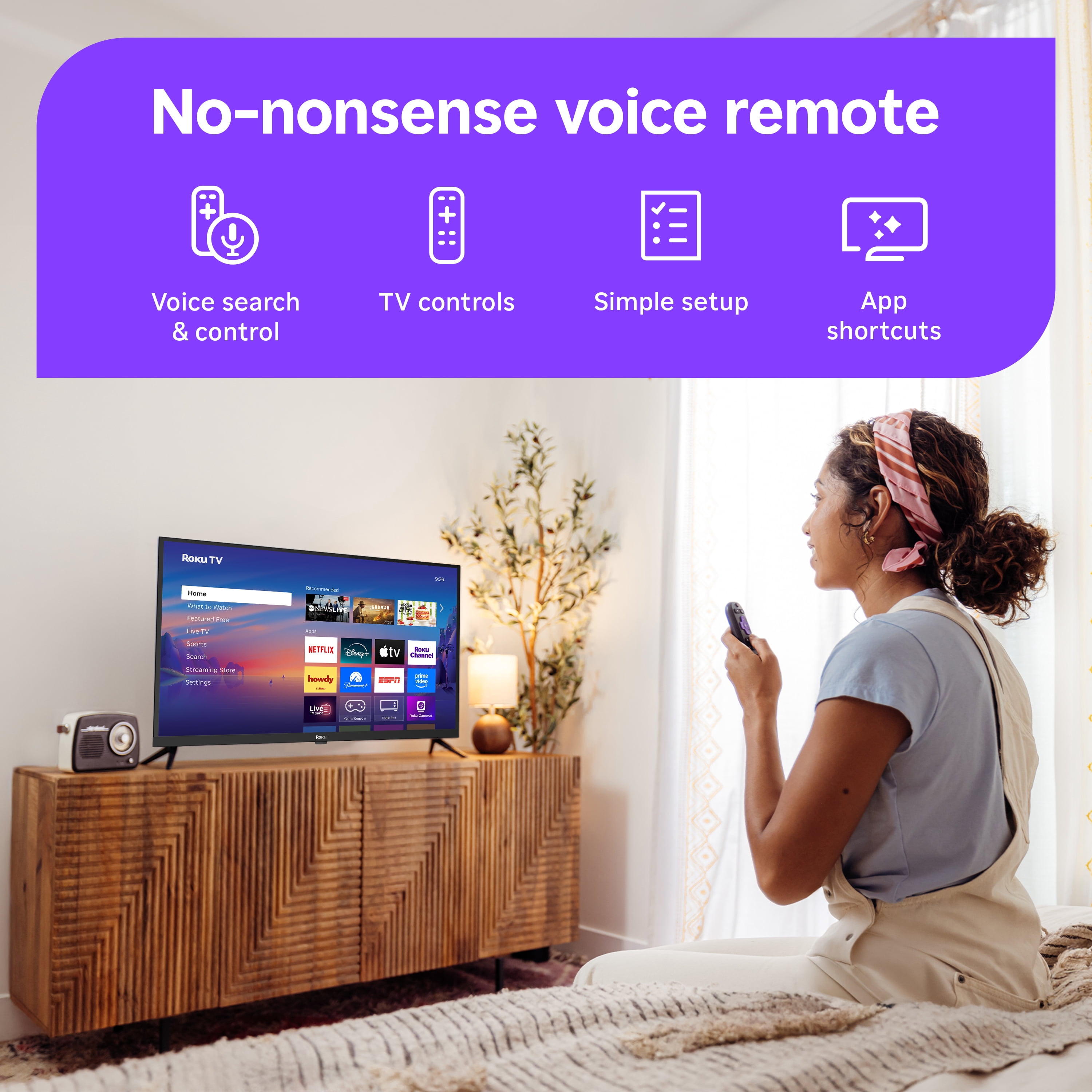 Roku Smart TV – 24-Inch Select Series, 720p HD TV – Roku TV with Voice Remote