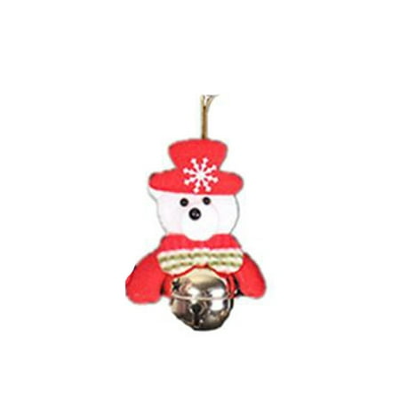 

Christmas Decoration Santa Claus Bear Deer Snowman with Bell Pendant 1PC