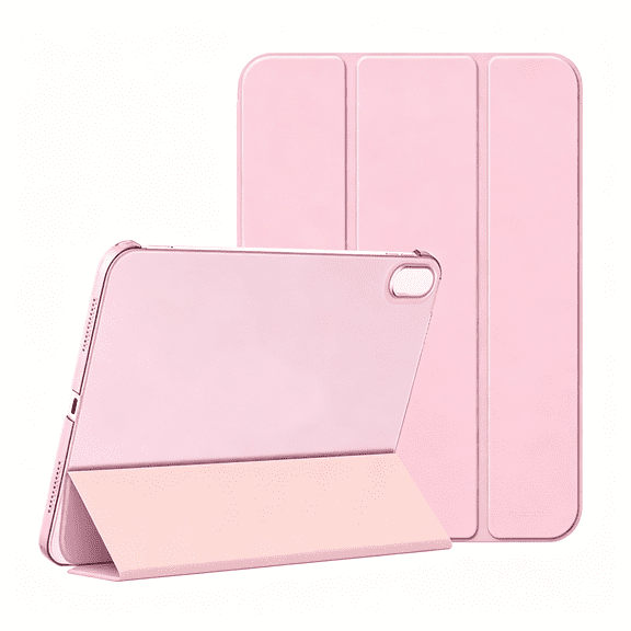 HBMYN Case for iPad Air 11" M4/M3/M2, iPad Air 5th/4th Generation 10.9" | Matte Translucent Hard PC Back Shell, Slim Smart Trifold Stand Cover without Pencil Holder, Auto Wake/Sleep, Pink