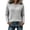Gray, variant on Women's Pullover Sweaters Cable Knit Crew Neck Long Sleeve Ribbed Trim Knit Sweater Cozy Fall Winter Casual Daily Wear