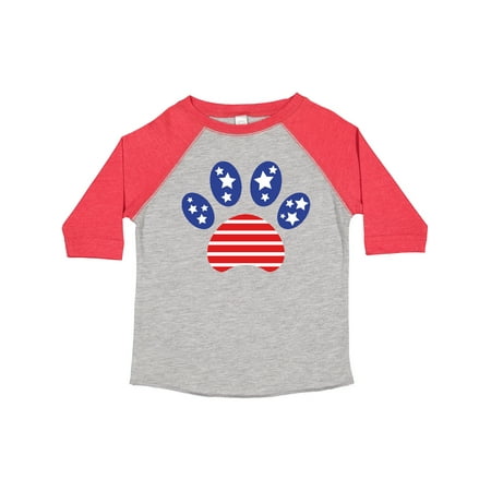 

Inktastic Patriotic Pawprint Stars and Stripes Design Gift Toddler Boy or Toddler Girl T-Shirt