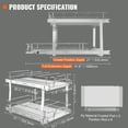thumbnail image 4 of KFFKFF 13x21 inch Drawer Basket 2-Tier Wire Pull Out Cabinet Under Sink Organizer, 4 of 8