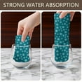 thumbnail image 6 of 4 Pcs Funny Kitchen Towels,Teal Christmas Snowflake Pattern Microfiber Dish Towels,Kitchen Tea Towels,Kitchen Towel Set (18" X 26"), 6 of 7