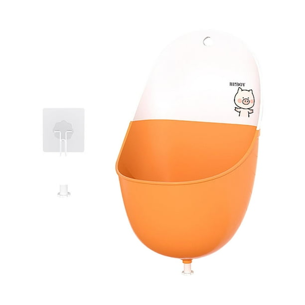 Urinario de piezaza para dibujos animados fácil de limpiar, orinal colgante para para al , Naranja CUTICAT Orinal para colgar en la pared
