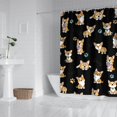 thumbnail image 2 of Cute Cartoon Corgi Shower Curtain 72"x84" ,Bathroom Decorative Shower Curtains Set with 12 Hooks,Modern Waterproof Washable Shower Curtain, 2 of 6