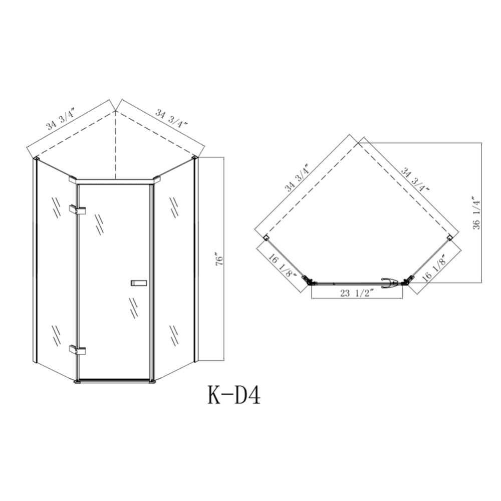 Kepooman Bathtub Door, Home Tempered Glass & Aluminum Frame Shower Door for Bathroom, Hinged Shower Enclosure Kepooman Bathtub Door, Home Tempered Glass & Aluminum Frame Shower Door for Bathroom, Hinged Shower Enclosure