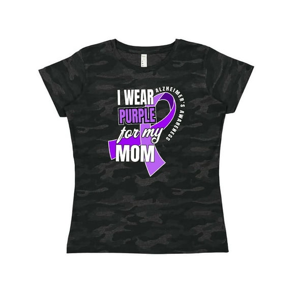 Inktastic Alzheimers Awareness I Wear Purple For My Mom Women's T-Shirt