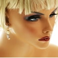 thumbnail image 4 of Mi Amore Dangle Post-Earrings Silver-Tone/Peach, 4 of 4