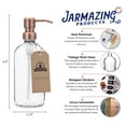 thumbnail image 2 of Clear Glass Pint Jar Soap and Lotion Dispenser with Metal Pump (Copper), 2 of 5