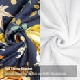 thumbnail image 6 of Cozy Fall Throw Blanket for Couch, Autumn Pumpkin Leaves and Berries on Blue Background Blanket Fall Blankets and Throws, 60" x 50", 6 of 6