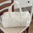 thumbnail image 7 of Quilted Duffle Bag for Women, Cute Floral Bag, Lightweight Gym Tote with Pockets, Overnight Travel Bag, Quilted Duffle Bag for Women, Gifts for Her B, 7 of 7