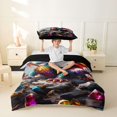 thumbnail image 2 of Homewish Wild Dragon Twin Duvet Cover,Magical Animal Twin Bedding,Gray,Black Reversible,2-Piece,1 Duvet Cover and 1 Pillowcase, 2 of 6