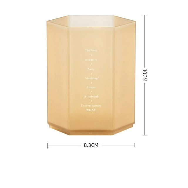 Creative Multi-Purpose Hexagonal Design Pen Holder Student Stationery Holder Metal Pencil Holder Large Capacity for Home Office