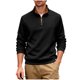 thumbnail image 2 of Ceisia Men's Casual Striped Half Button Round Neck Pullover with Pocket Daily Fashion Top Gift, 2 of 9