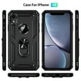 thumbnail image 3 of LeYi Compatible for iPhone XR Case, iPhone XR Case for Women Men, [Military-Grade] Phone Case with Ring Kickstand for Apple iPhone XR, Black, 3 of 9