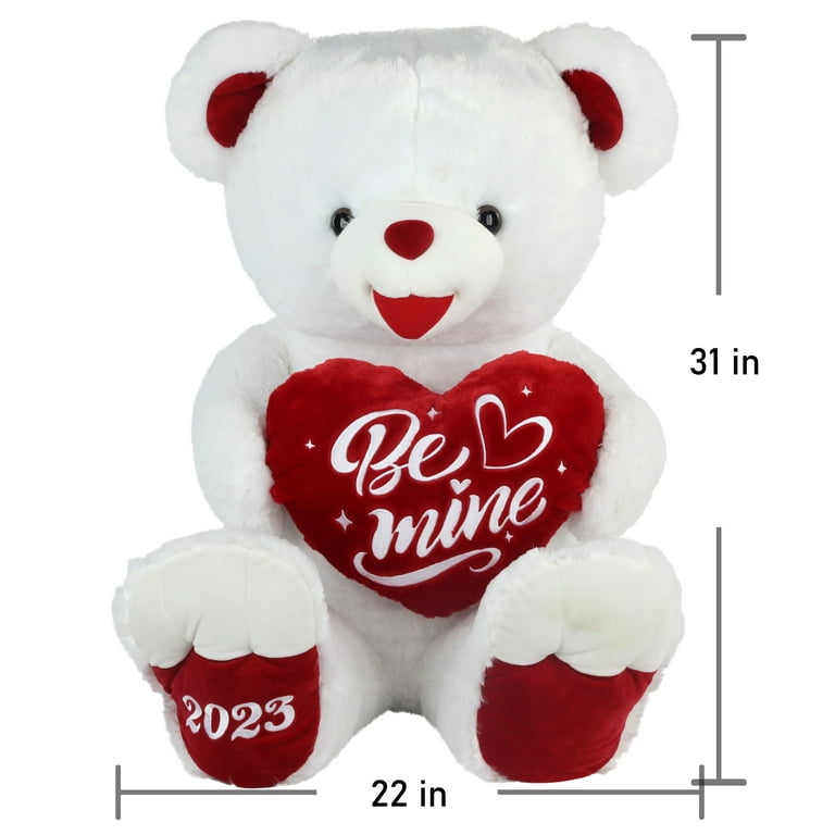 Way to Celebrate! Valentine's Day 31in Sweetheart Teddy Bear 2023, White 