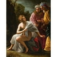thumbnail image 2 of Ottavio Leoni 12x14 Gold Ornate Wood Frame and Double Matted Museum Art Print Titled - Susanna and the Elders (ca. 1620), 2 of 4
