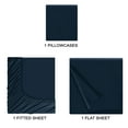 thumbnail image 3 of BELIZZI HOME Twin Sheet Set - Double Brushed Microfiber Twin Bedding Set, 3 Piece Deep Pocket Twin Sheet - Ultra Soft, Easy-Fit, Wrinkle Free, Quick Dry, Easy Care Twin Sheets - Mineral Blue, 3 of 5