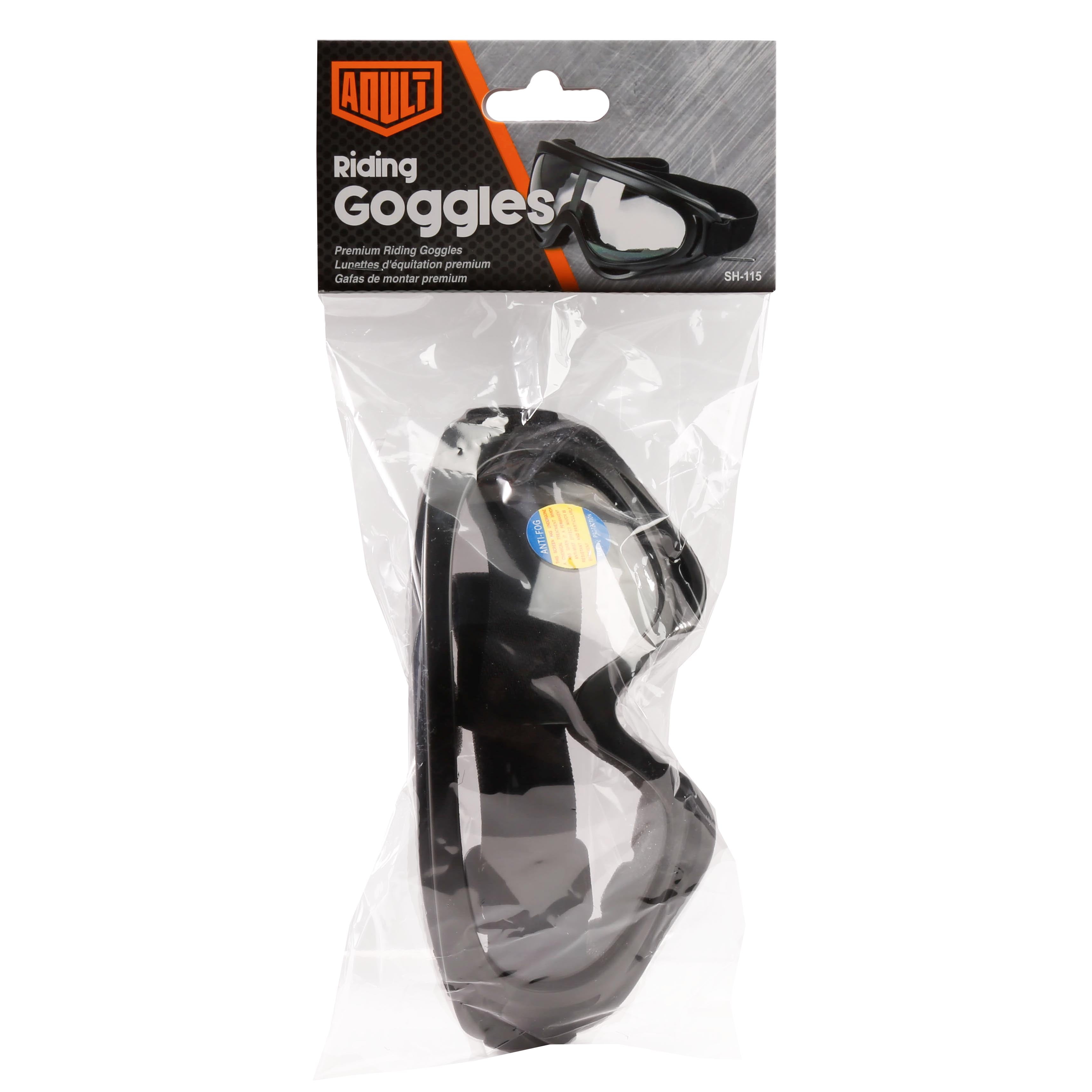 (2 pack) Fuel Helmets Adult Premium Riding Glasses for Motorcycle, Moped, or Scooter - Black Frame, Clear Lens, One Size