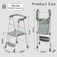 thumbnail image 6 of LevLad Toddler Kitchen Step Stool Helper for Kids, Foldable Learning Standing Tower for Kitchen Counter, Bathroom, Green, 6 of 9