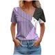 thumbnail image 1 of Tops de Algodón para Mujeres Cuello en V Casual de Manga Corta, Imitación Algodón Primavera Y Blusa de Verano, 1 of 5