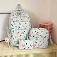 thumbnail image 6 of Weebloom Large School Backpack For Kids Girls Cute 3Pcs School Bags Set Adorable Cherry Printed Bookbag Middle High School College Blue, 6 of 6