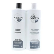 Nioxin System 2 Cleanser Shampoo, 33.8 oz & Scalp Therapy Conditioner, 33.8 oz Set-Pack of 3