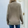 thumbnail image 2 of Vedolay Womens Casual Tops Womens 2023 Fall Winter Sweater Long Sleeve Crew Neck Comfy Loose Pullover Tops,Khaki M, 2 of 5