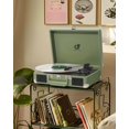 thumbnail image 3 of Tocadiscos de vinilo DANFI AUDIO DF portátil de 3 velocidades verde, 3 of 8