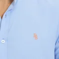 thumbnail image 3 of Camisa Casual Para Caballero Estilo Liso Azul Porto Blanco, 3 of 7