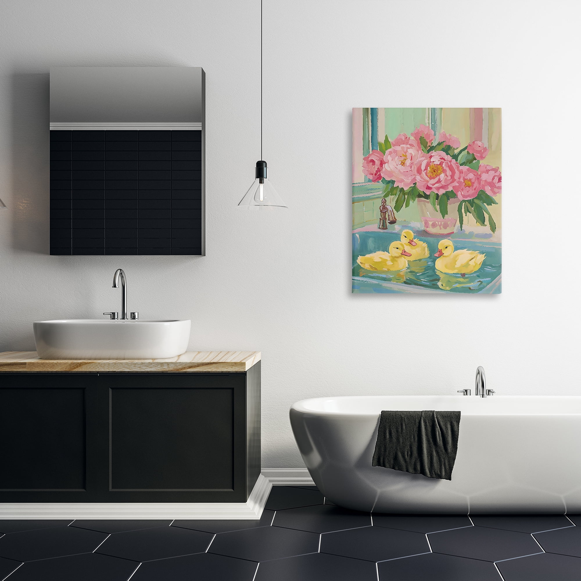 Stupell Industries Ducks in Sink Bath Canvas Wall Art, design by The Prints Vibe