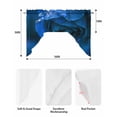 thumbnail image 5 of Blue Rose Swag Valances for Windows, Small Curtains Drapes, Elegance Fantasy Flowers Romantic Kitchen Window Curtains Over Sink Rod Pocket Window Treatment Valance for Bedroom/Bathroom 56"x36", 5 of 5