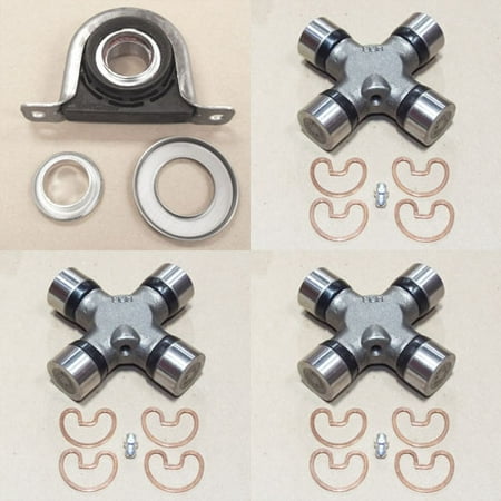 CARRIER BEARING & 1410 DRIVESHAFT U-JOINT KIT - COMPATIBLE WITH FORD SUPERDUTY F250 F350