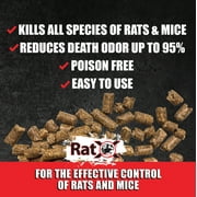 RatX Rodent Control Bait Pellets for Rats and Mice – Poison Free, Pet Safe Indoor and Outdoor Use Pellets 8 oz. Bag